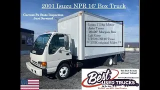 2001 Isuzu NPR 16' Box Truck