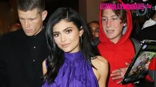 Kylie Jenner Looks Hot In Purple With A Silver Maybach & Security Steps On Her Dress 1.10.17