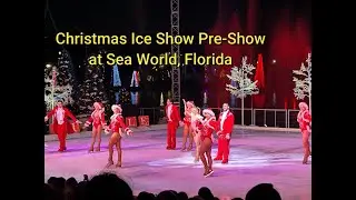 Christmas Ice Show pre-show at Sea World #christmas #iceshow #pre-show #florida #seaworld