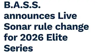 BASSMASTERS: Elite Series 2026 FFS Rule Change!!