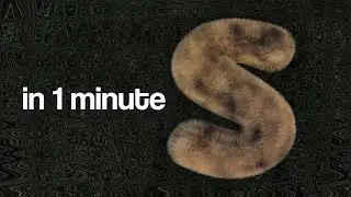 FURRY TEXT in 1 minute (blender 3d tutorial)