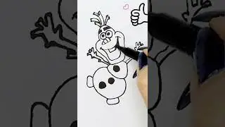 🎨🖌️ Ready for a fun art adventure with Olaf? ⛄ #drawing #howtodraw #olaf  #frozen #viral #shorts