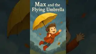 Max and the Flying Umbrella 🌧️ | Magical Bedtime Story for Kids |Animated Story Part 1 #shortsvideo