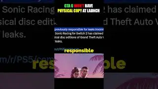 GTA 6 Won't Have Physical Copies 💀