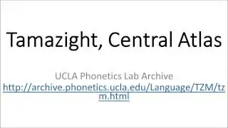 Tamazight, Central Atlas