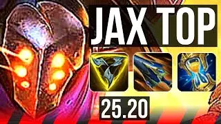 JAX vs ORNN (TOP) | 18/1/4, Quadra, Legendary, 41k DMG | EUNE Master | 25.20