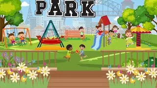 Let's play in the park 🏞️| fun & play in park | kids fun in playground | slides swings in park