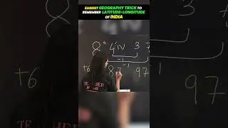 Easiest Geography Trick To Remember Latitude - Longitude Of INDIA  #class9geography #surabhimam