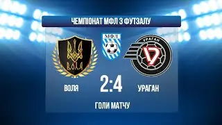 ВОЛЯ - УРАГАН І ЧЕМПІОНАТ МФЛ З ФУТЗАЛУ І ПЕРША ЛІГА І ГОЛИ МАТЧУ