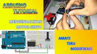 Rangkaian Mengendalikan Motor Servo Menggunakan Potensiometer