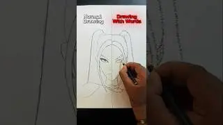 Kpop Demon Hunters Mira Normal Drawing VS Drawing with Words