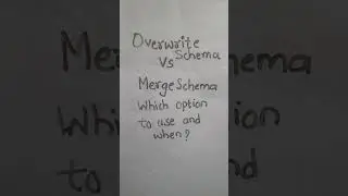 Overwrite vs Merge Schema 🔥 When to Use Which? | Databricks & Spark Explained explanation in Telugu