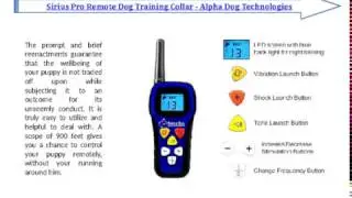 Sirius pro remote dog training collar - Alpha dog technologies
