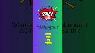 What is the most abundant element in the Earth's crust. #EarthScience #AbundantElement #Oxygen
