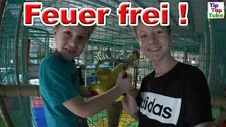 MEGA FUN IM TRAMPOLINO Indoor Spielplatz Freizeit Park Feuer Frei VLOG TipTapTube
