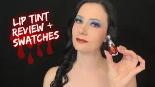 Sushy Glow Cosmetics Bloody Lip Tint Review + Swatches | Gothic Colorful Lip Tints