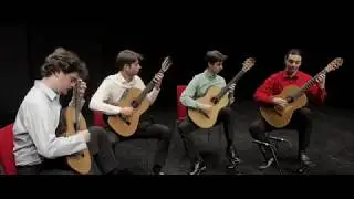 Atem Guitar Quartet plays Bourr&eacute;e BWV 1067 by J. S. Bach