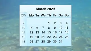 March 2029 Calendar