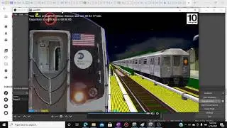 Openbve R68A F train arriving and departing at Ditmas Avenue