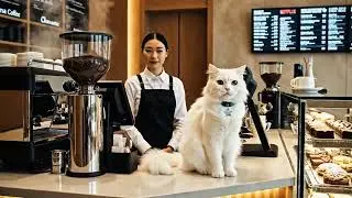 Mama Cats Served Everyone All Day ☕ | Then Ran Alone at Sunset 🏃&zwj;♀️