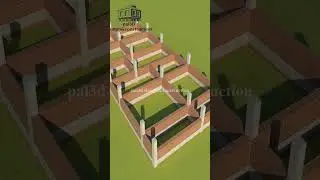 step by step construction up to plinth (voice generated by 11.ai) #3dconstruction #homedesign