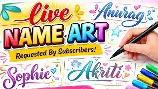 Live name writing | live name | name writing live | live name art in calligraphy using doms brushpen