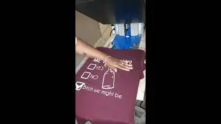 Making a shirt with screen print transfers