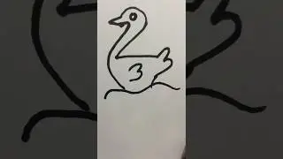 Duck drawing from numbers #numberforkids #numberart #numbers #trending #kidslearning