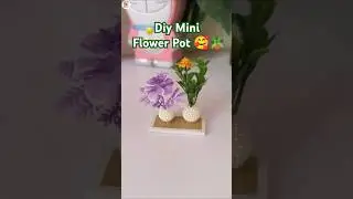Reuse Waste Beads😳Diy Mini Flower Pot #easycraft #diy #craftywasp #reuseidea #beads #trashhack