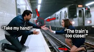 CEO Was About to Slip Under the Train &mdash; Until the Single Dad Pulled Her to Safet