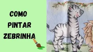 COMO PINTAR ZEBRA - SAFÁRI BABY ZEBRINHA - pintura em fralda para iniciantes - 2ª parte/6