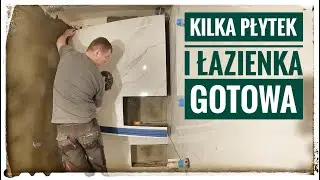Kilka ujęć z układania płytek na ścianach w łazience..#bielfliz