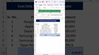 ✅ Sum any data in excel with error #excel #exceltips #shorts