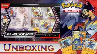 UNBOXING - Karmesin & Purpur Cynthias Knakrack-ex Premium-Kollektion - Pok&eacute;mon TCG