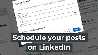 How to schedule your posts in advance on LinkedIn