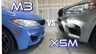 BMW F85 X5M BM3 vs BMW F80 M3- Dig and Roll
