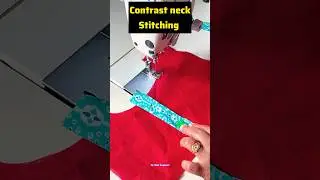 Kurthi 2கலர் neck stitching #shorts #kurtineckdesign #silai #sewing #stitchingtips #tailoring