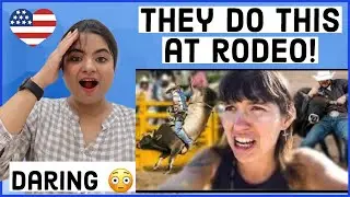 INDIAN 🇮🇳 React on European Reacts to Her FIRST American RODEO