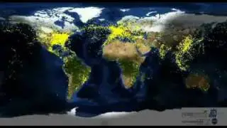 Global Commercial Air Traffic - Satellite Vision by NASA