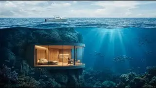 This man Built a SECRET HOUSE inside an UNDERWATER CAVE  &mdash; Building a house in the open sea ASMR