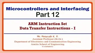 Data Transfer Instructions - I | Microcontrollers and Interfacing Part 12