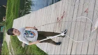 I trout fishing in fish ponds (Russia.Saint-Petersburg).Я ловлю форель.
