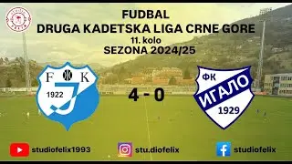 KADETI   JEDINSTVO - IGALO  4 : 0   12. kolo  20.10.2024.
