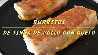 Como Hacer Burritos de tinga  con queso/o chimichangas super f&aacute;cil