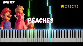 Bowser - Peaches The Super Mario Bros︱Easy Piano Tutorial