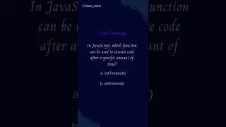 Mastering JavaScript: The Timers Quiz!