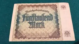 German Bank Notes & Coins From 1920's
