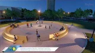 OBRA DE ILUMINACION EN PARQUE CENTRAL