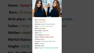 Beautiful Actress Kavya Thapar Biography #viral #youtubeshorts #shortvideo #shorts