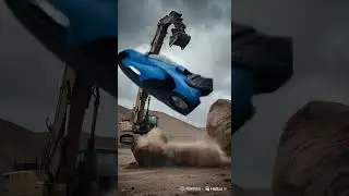 A GIANT Rock vs. Bugatti 😱💥 #bugatti #fail